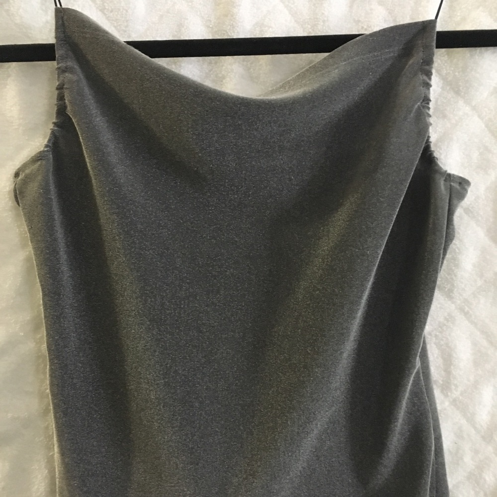Silver crop top